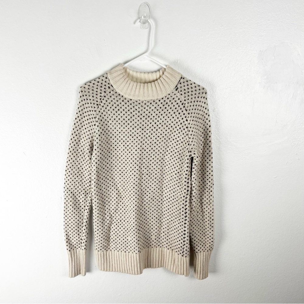 DULUTH Trading Co. Wool Alpaca Blend Long Sleeves Jacquard Pullover Sweater XS